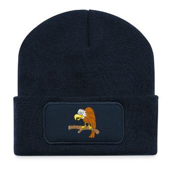 Vulture Bird - Recycled Patch Beanie - french navy - Front