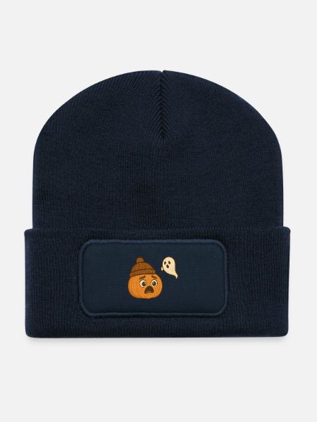 Freddie Citrouille 3 - Beanie recyclé à patch - bleu marine
