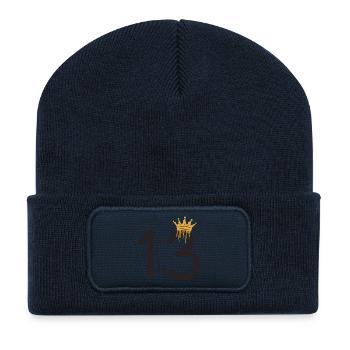 13 - Recycelte Patch Beanie - French Navy - Vorne