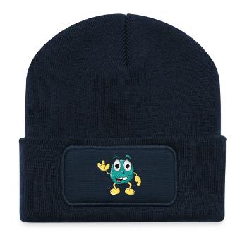 Funny Monster - Recycled Patch Beanie - french navy - Front