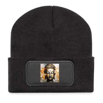 Buddha Tranquility Aesthetic Artistic - Recycled Patch Beanie - dark grey - Front