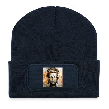 Buddha Tranquility Aesthetic Artistic - Recycled Patch Beanie - french navy - Front