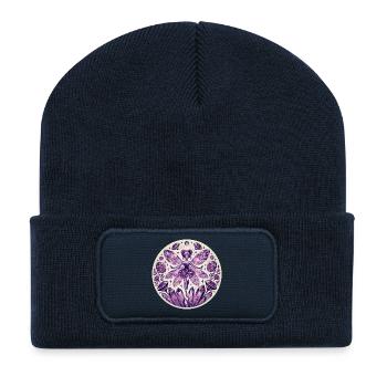Conception de fée de cristal mystique - Beanie recyclé à patch - bleu marine - Devant