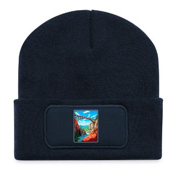 Devils Bridge Germany Travel Poster Cityscape WPA - Recycled Patch Beanie - french navy - Front