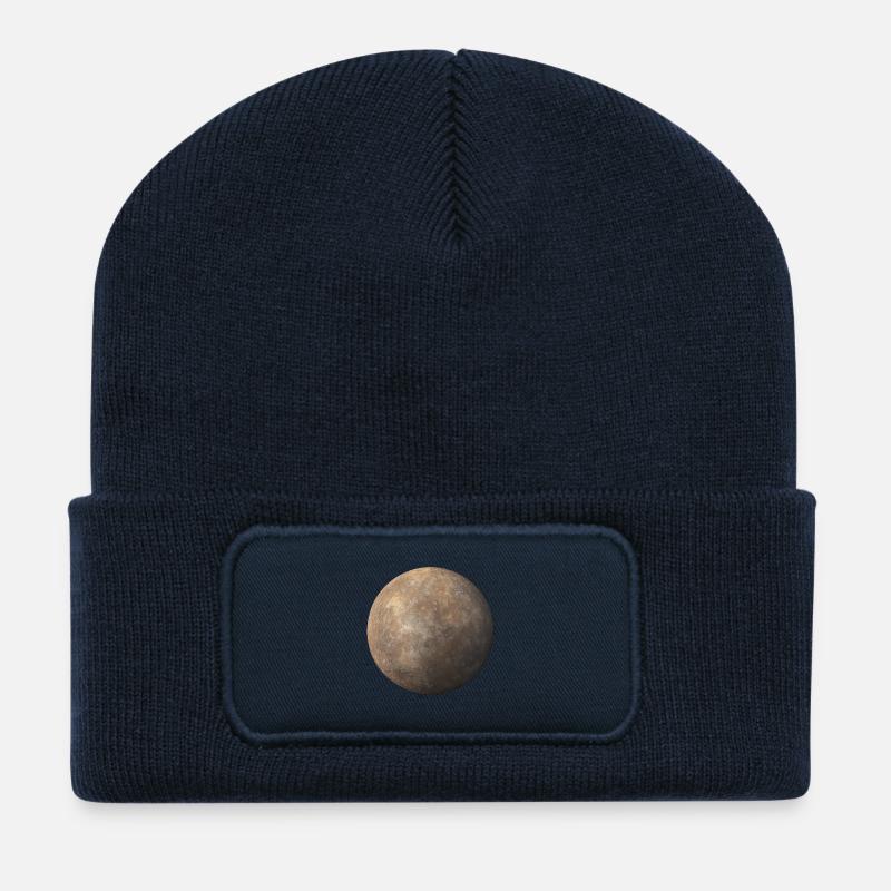 Mercure - Planète Mercure - Beanie recyclé à patch - bleu marine