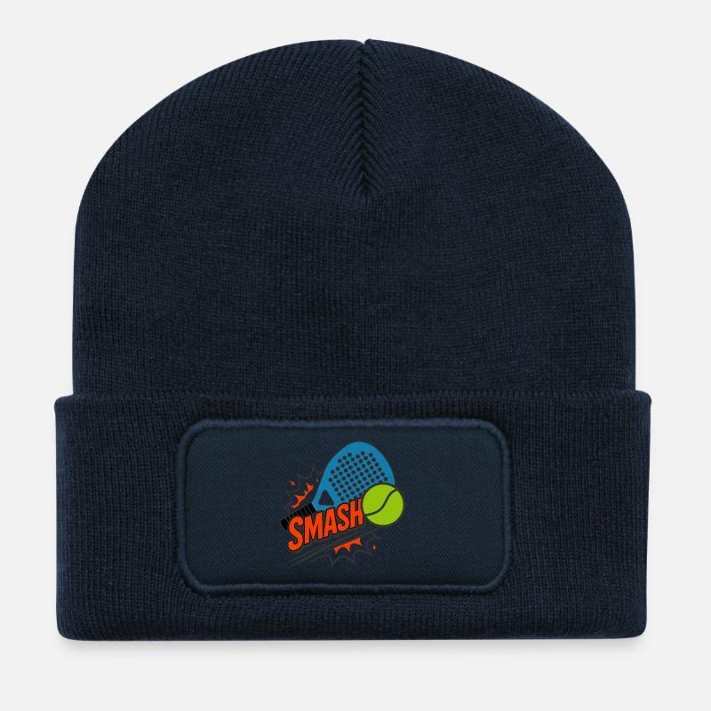 Lustiges Padel Smash - Recycelte Patch Beanie - French Navy