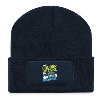 The Louder the Jetski Rider  - Recycled Patch Beanie - french navy - Front