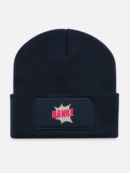 DANKESCHÖN DANKE POP-ART - Recycelte Patch Beanie - French Navy