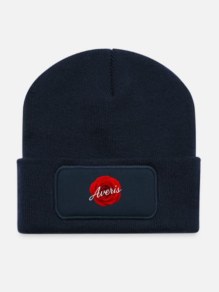 Pull Averis - Beanie recyclé à patch - bleu marine