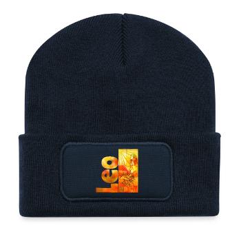 Zodiac sign Leo - Recycled Patch Beanie - french navy - Front