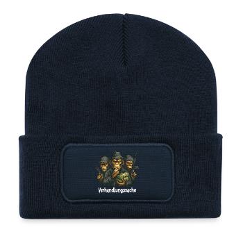 Matter of negotiation - Recycled Patch Beanie - french navy - Front