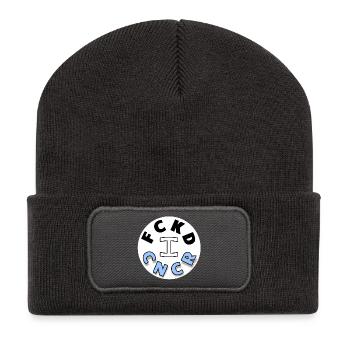 I FUCKED CANCER - Prostate Cancer - Recycled Patch Beanie - dark grey - Front