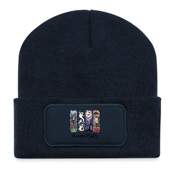 Haunted Nights Spooky Halloween Houses & Ghosts - Recycled Patch Beanie - french navy - Front