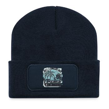Nur ein entspannter Typ, der tropische Strände liebt - Recycelte Patch Beanie - French Navy - Vorne