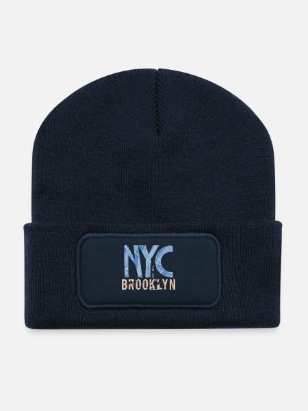 NYC Brooklyn – Urbaner Streetstyle - Recycelte Patch Beanie - French Navy