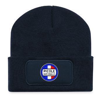 Nationale Trinkgasse Neues Design - Recycelte Patch Beanie - French Navy - Vorne