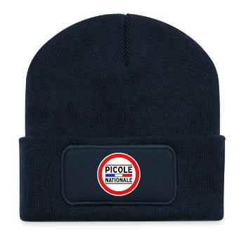 Nationale Trinkgasse Neues Design - Recycelte Patch Beanie - French Navy - Vorne