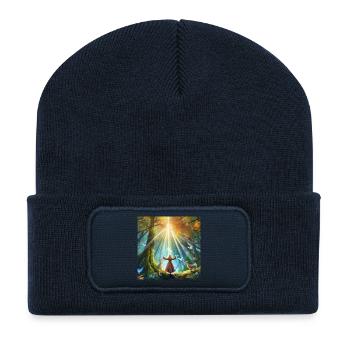 Mystischer Wald - Feel the nature - Recycelte Patch Beanie - French Navy - Vorne