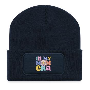 In My Mom Era – Retro Pastell mit Blume - Recycelte Patch Beanie - French Navy - Vorne