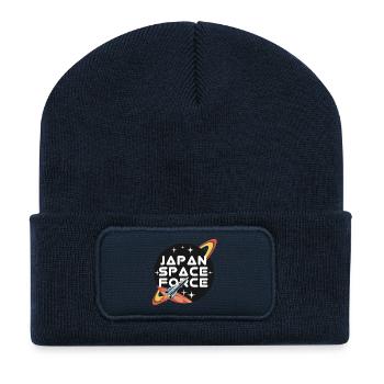 Japan Space Force Retro Logo - Recycelte Patch Beanie - French Navy - Vorne