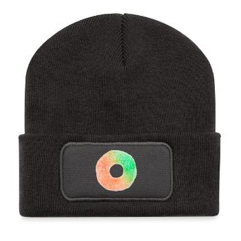 Fruchtgummi-Ring - Recycelte Patch Beanie - Dunkelgrau - Vorne