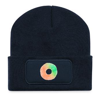 Anneau en gomme de fruits - Beanie recyclé à patch - bleu marine - Devant