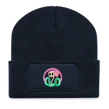 FREQUENZ - Recycelte Patch Beanie - French Navy - Vorne