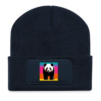Panda - Recycelte Patch Beanie - French Navy - Vorne