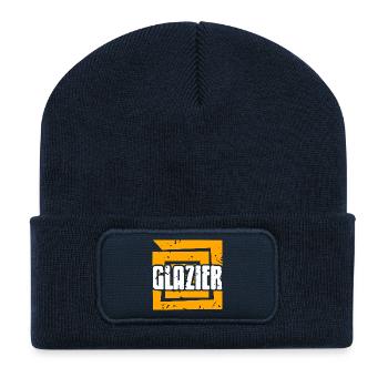 Evolution Glazier Funny Trade Job Progression - Recycled Patch Beanie - french navy - Front