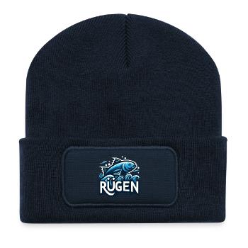 Baltic Sea Island of Rügen - Recycled Patch Beanie - french navy - Front