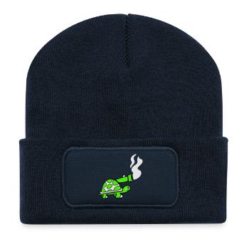 Turtle Tank Weapon Cannon Shoot Shot - Recycled Patch Beanie - french navy - Front
