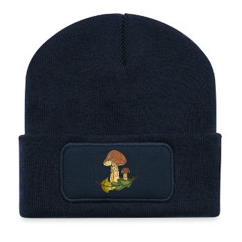 Pilze - Recycelte Patch Beanie - French Navy - Vorne