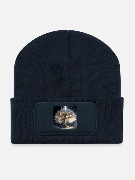 Glowing Tree of Dreams - Recycled Patch Beanie - french navy