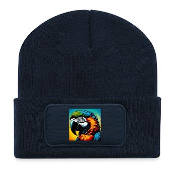 Papagei - Recycelte Patch Beanie - French Navy - Vorne