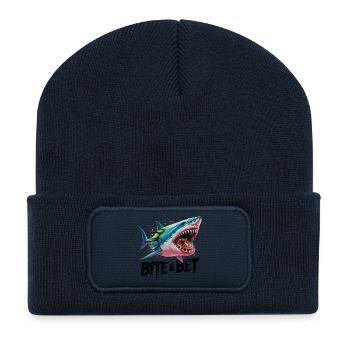 Shark Roulette Bite - Recycled Patch Beanie - french navy - Front