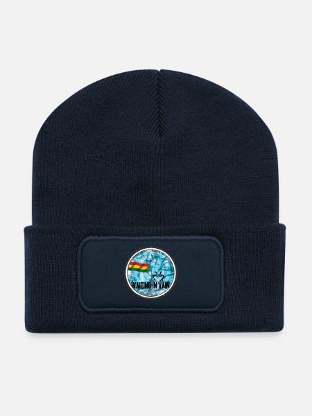 Waiting in Vain - reggae - Recycelte Patch Beanie - French Navy