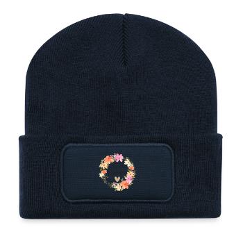Team_Sposa - Beanie recyclé à patch - bleu marine - Devant
