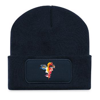 Colour portrait Portrait reduced to the essentials - Recycled Patch Beanie - french navy - Front