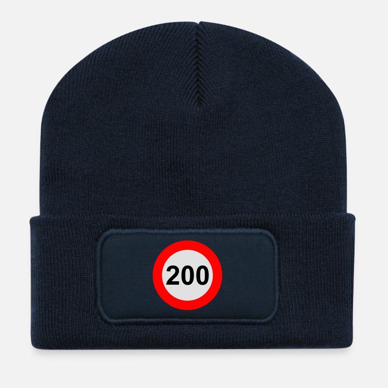Vitesse maximale : 200 km/h - Beanie recyclé à patch - bleu marine