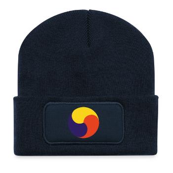 Korea Symbol – Traditional Design - Recycled Patch Beanie - french navy - Front