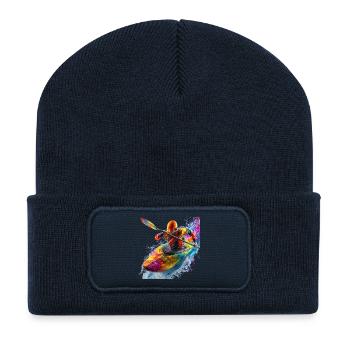 Color explosion kayak - Recycled Patch Beanie - french navy - Front
