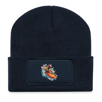 Wildwasser Kajak Action Splash - Recycelte Patch Beanie - French Navy - Vorne