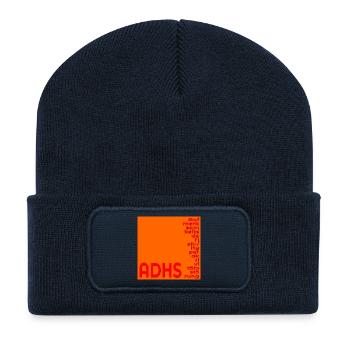ADHS FOKUS KONZENTRATION - Recycelte Patch Beanie - French Navy - Vorne