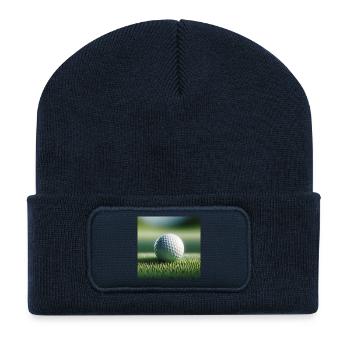 Sport, Golf - Recycelte Patch Beanie - French Navy - Vorne