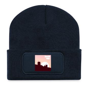 look up - Recycled Patch Beanie - french navy - Front