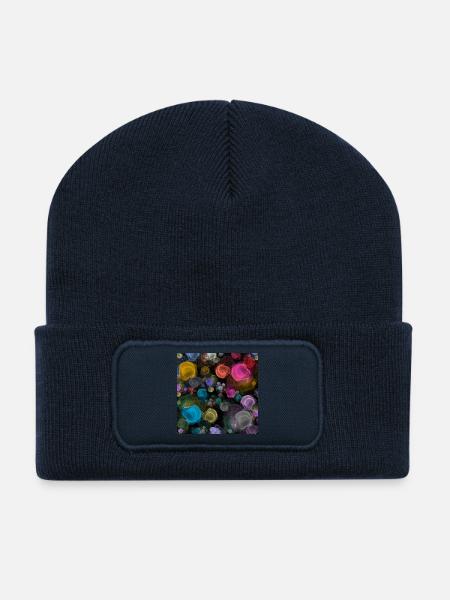 Peinture - Beanie recyclé à patch - bleu marine