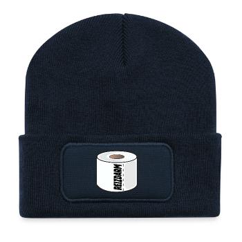 REIZDARM KLOPAPIER VERDAUUNG - Recycelte Patch Beanie - French Navy - Vorne