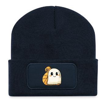 Snail Halloween Ghost - Recycled Patch Beanie - french navy - Front