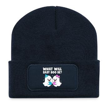 Gender Reveal Halloween - Recycelte Patch Beanie - French Navy - Vorne