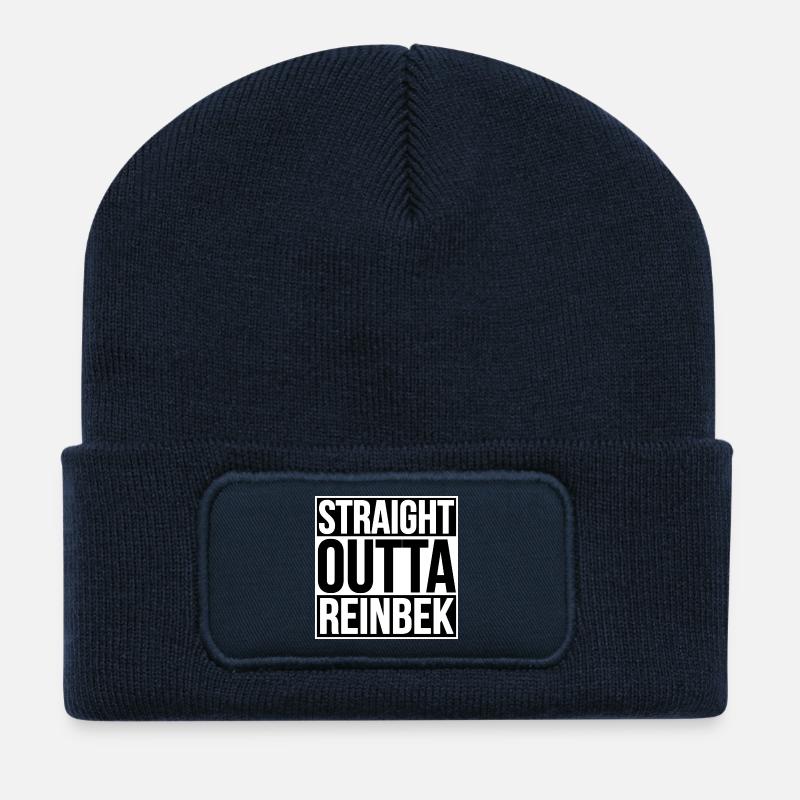 Straight Outta Reinbek - Recycelte Patch Beanie - French Navy